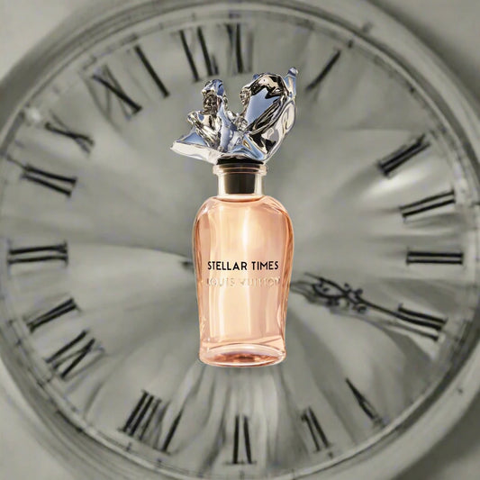 Louis Vuitton Stellar Times decant bottle – luxury amber and orange blossom fragrance sample from Trial and Vials