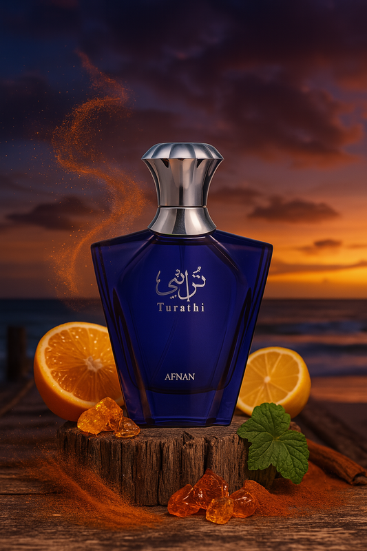 Turathi Blue by Afnan – Citrusy Woody Fragrance for Men (2ml / 5ml / 10ml)