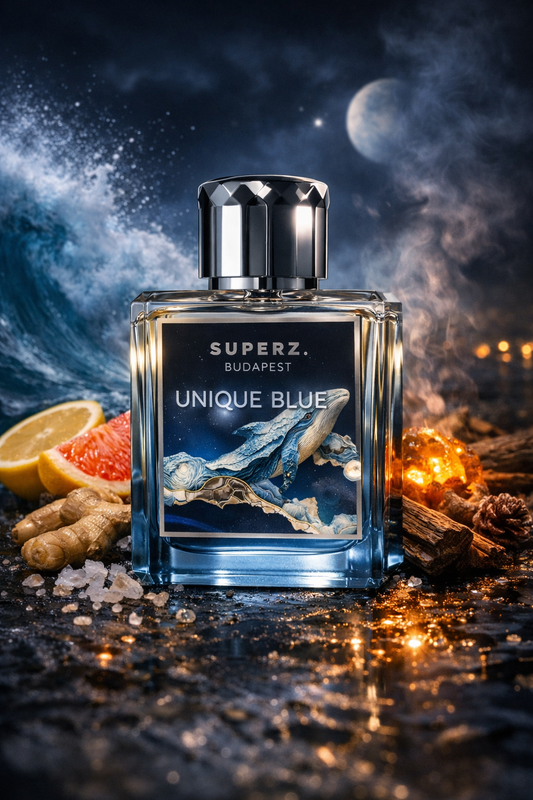 Superz Budapest | Unique Blue – Extrait de Parfum | Decant Samples 2 mL / 5 mL / 10 mL