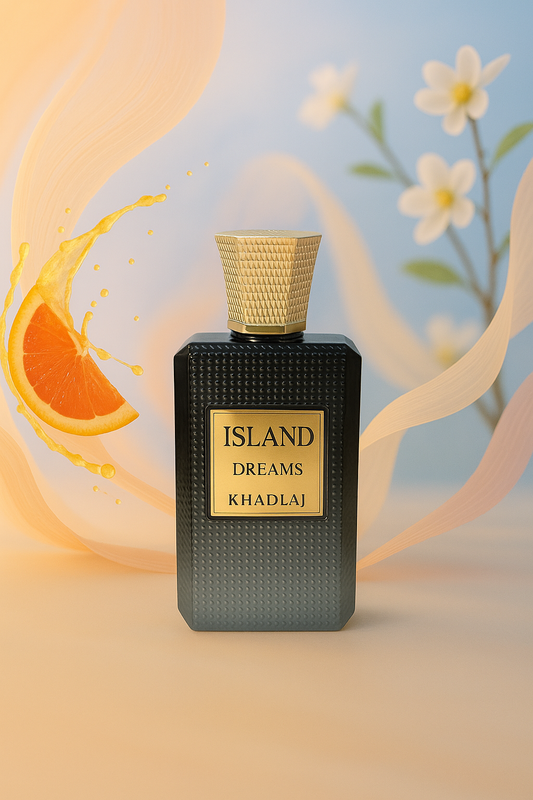 Khadlaj Island Dreams fresh citrus-aromatic unisex fragrance sample